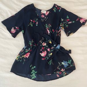 Floral Navy top